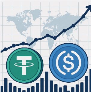 稳定币市值重回增长轨道：USDT 与 USDC 的全球使用趋势对比